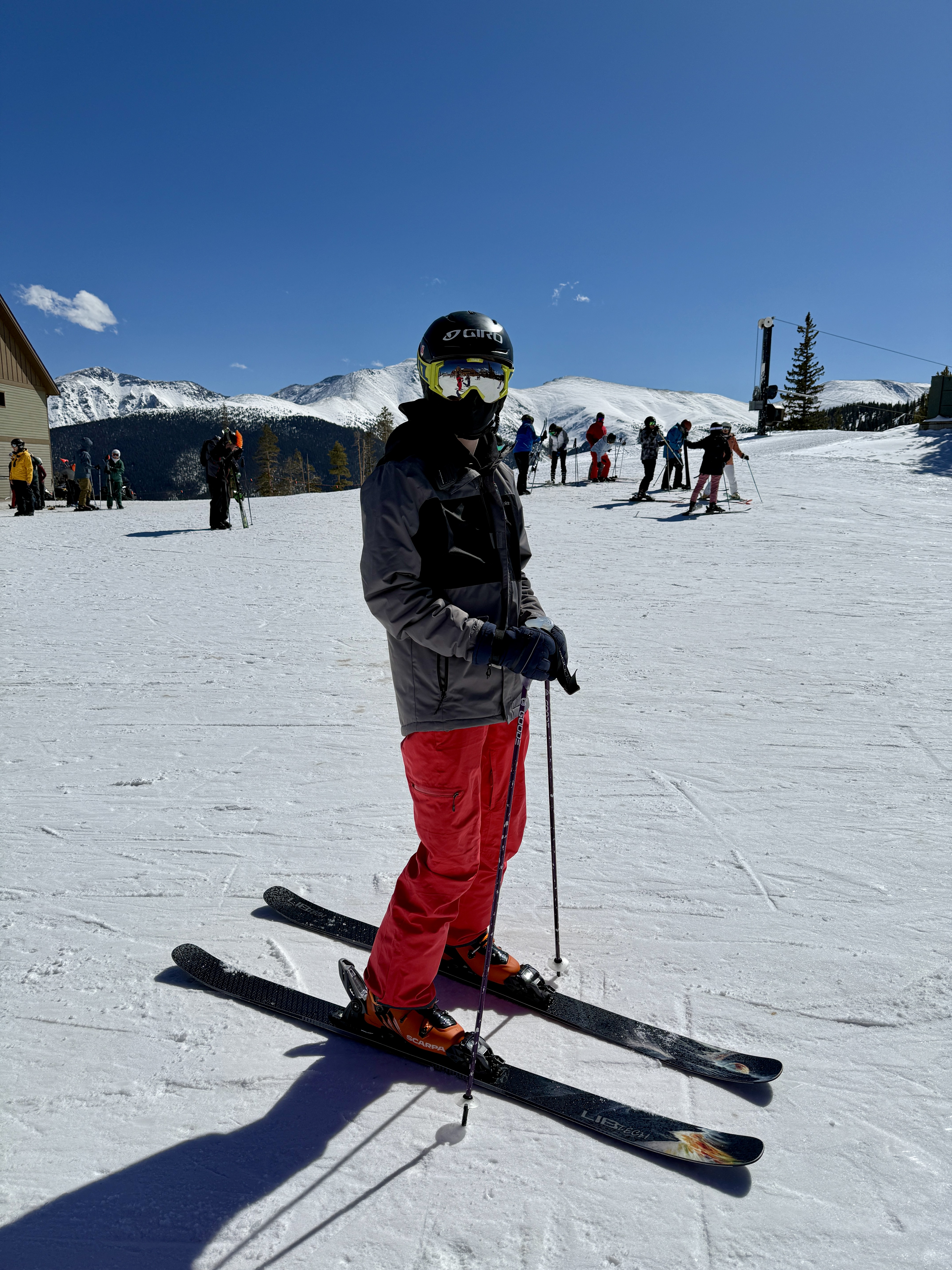 Ted in his cool skis