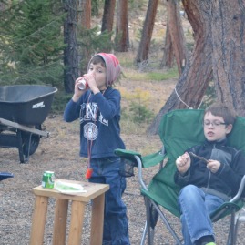 Hanging out by the camp fire