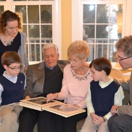 Looking at the wedding album