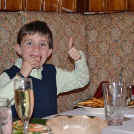 They made Ted shrimp, fries, and bacon!