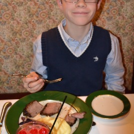 Happy steak boy
