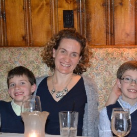 Hanging out with Jen at dinner