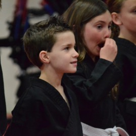 Ted tests for his yellow belt
