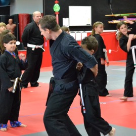 Ted puts the moves on Mr. Lawrence during self defense