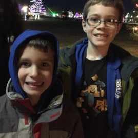 Waiting in line to see Santa