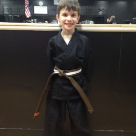 Teddy gets his Little Ninjas brown belt