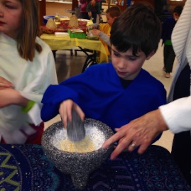 Grinding corn