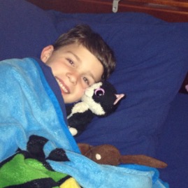 Snuggly in bed