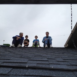 On the roof at Grandpa's house