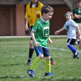 Last spring soccer game for Teddy