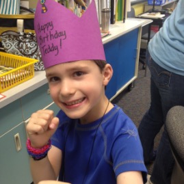 Teddy celebrates his summer birthday on Mommy's birthday