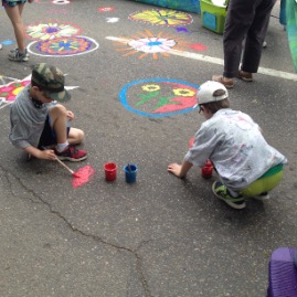 Street circle art