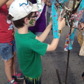 Timmy ties on his wish