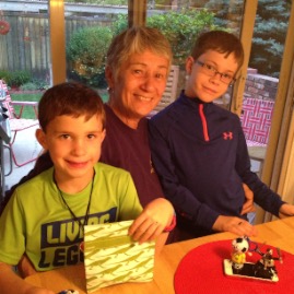 The boys enjoyed a visit from Aunt Jeannie