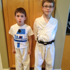 R2D2 and Luke for TKD Star Wars week
