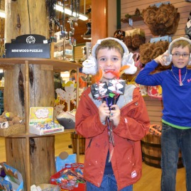 Goofing in the gift store