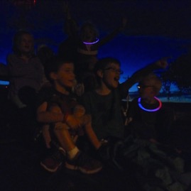 Watching their first fireworks display