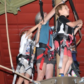 Wait, how did Mommy get up there?!