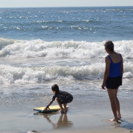 At the beach with Memere