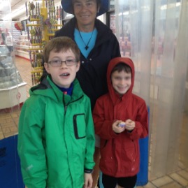 Blurry in the rain with saltwater taffy