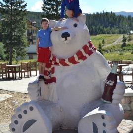 Climbing the Coke bear