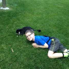 Cat and his boy