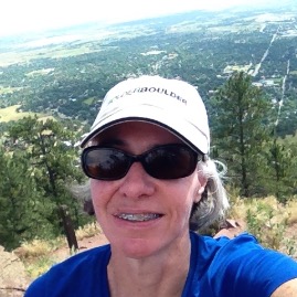 On the top of Mount Sanitas in Boulder