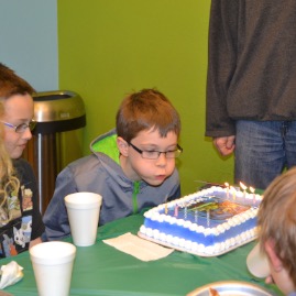 Blowing out NINE candles