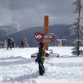 Birthday boy atop Mary Jane