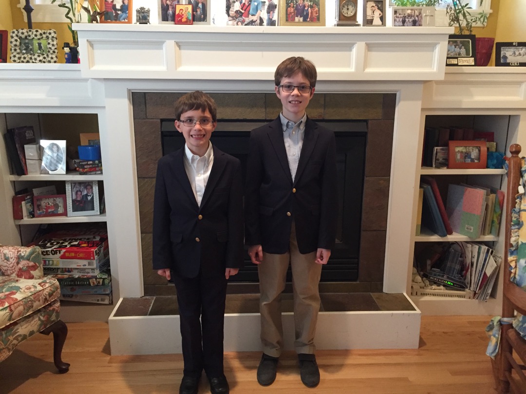Handsome boys, ready for fancy steaks