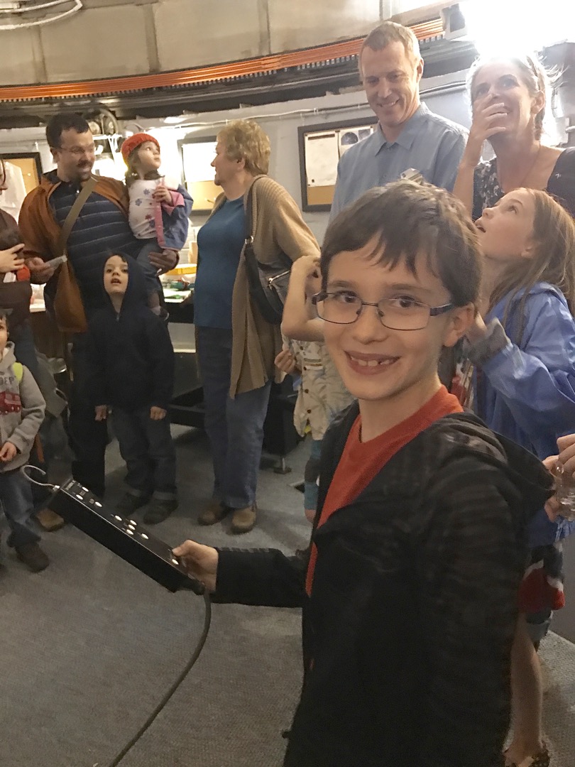 Ted gets to rotate the dome that houses the 24-inch telescope