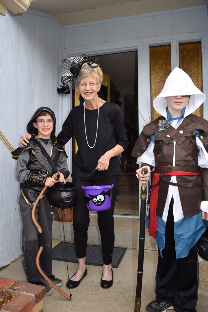 Trick-or-treating at Grandma's house