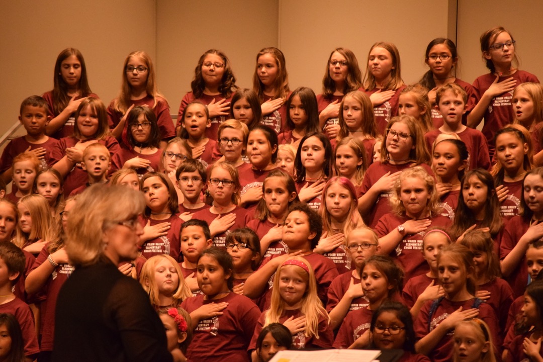 Ted sings with the full choir