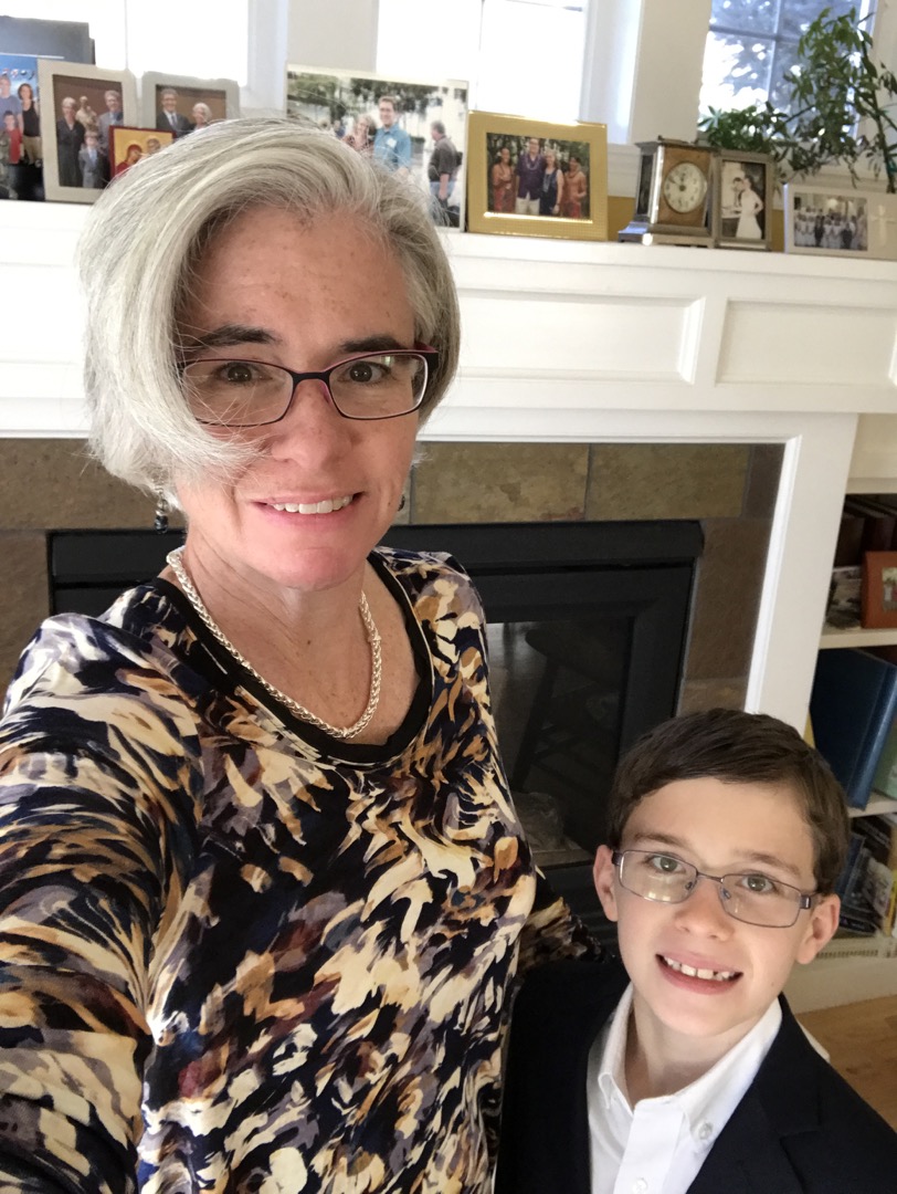 Mom and Ted are spiffy on Thanksgiving