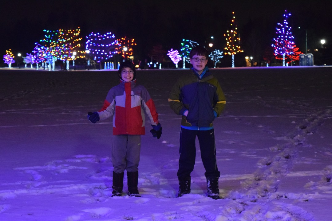 Roosevelt Park with lights