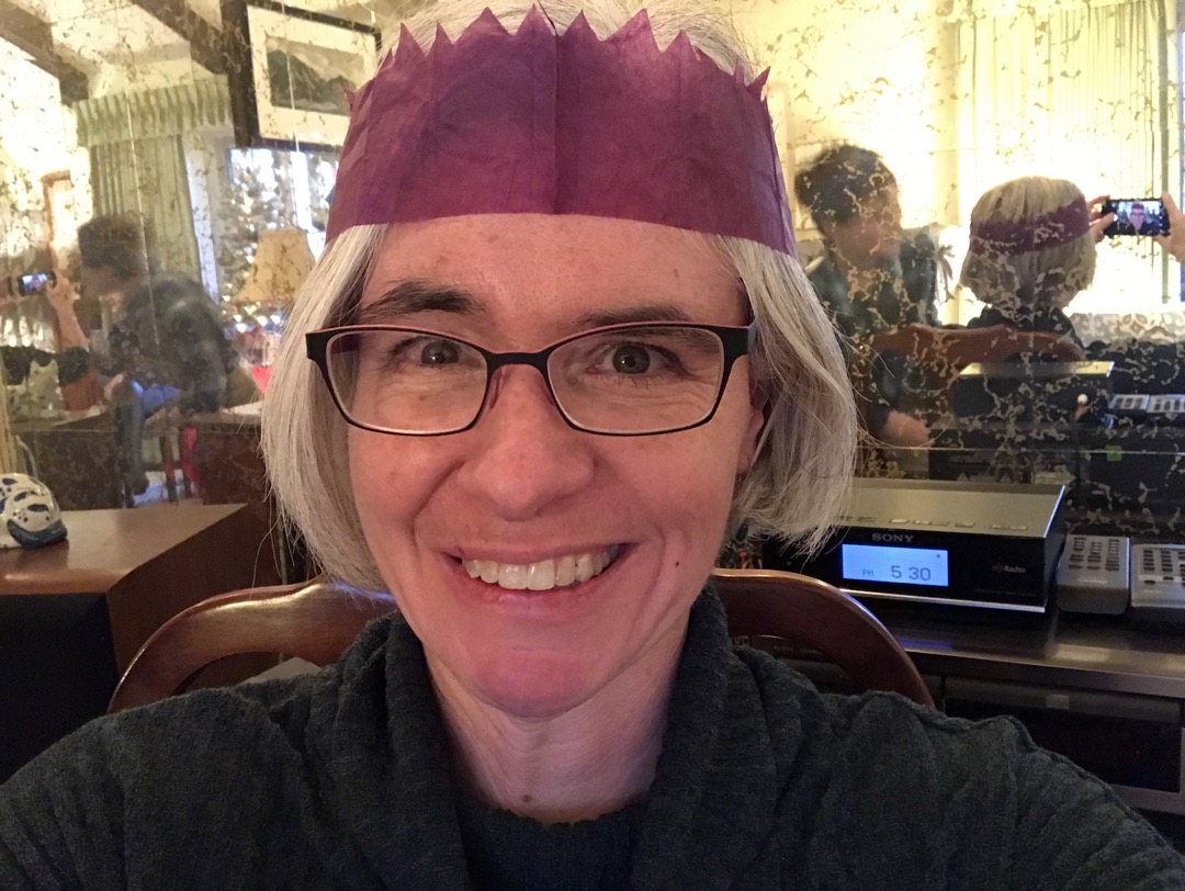 Holiday crown selfie