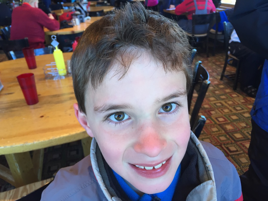 The hair of someone who skied hard at WInter Park