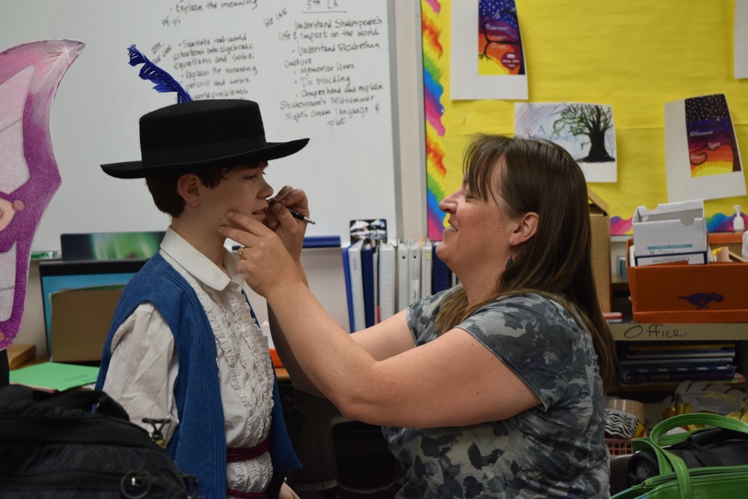 Tim getting his Shakespearian mustache
