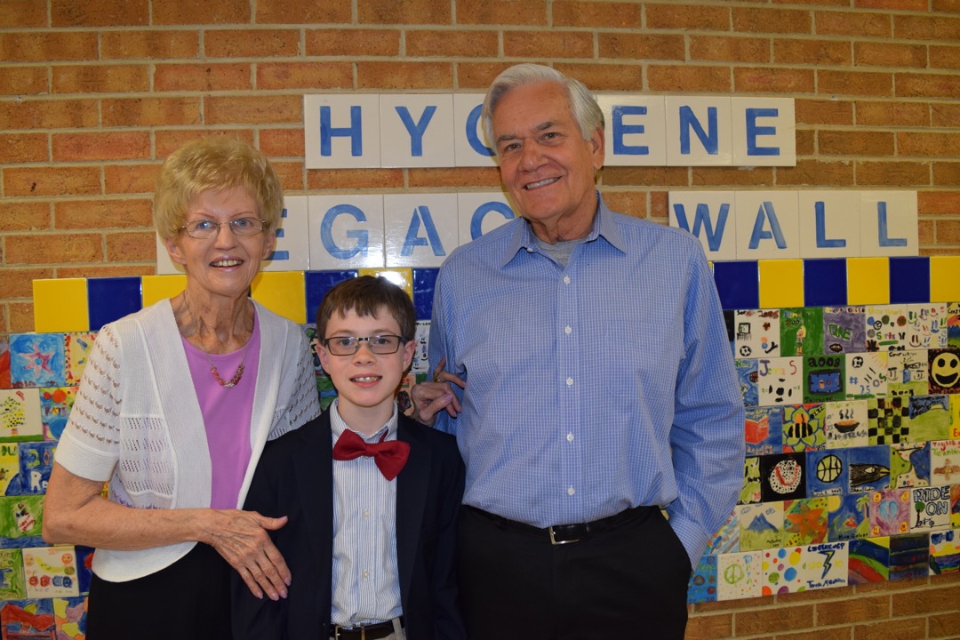 Grandma and Grandpa helped celebrate