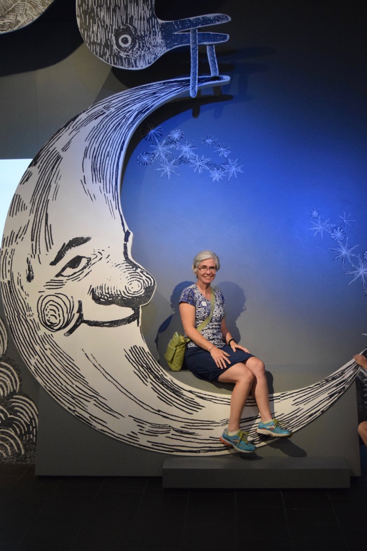 Mom's hanging out on the moon