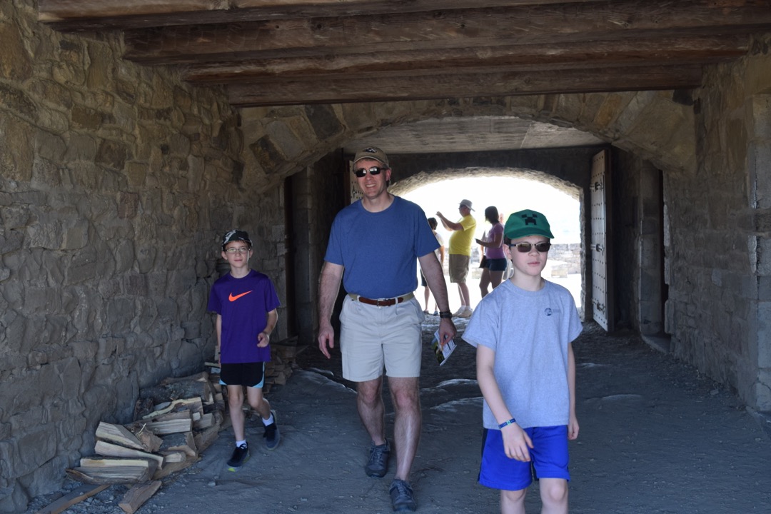 Entering the fort