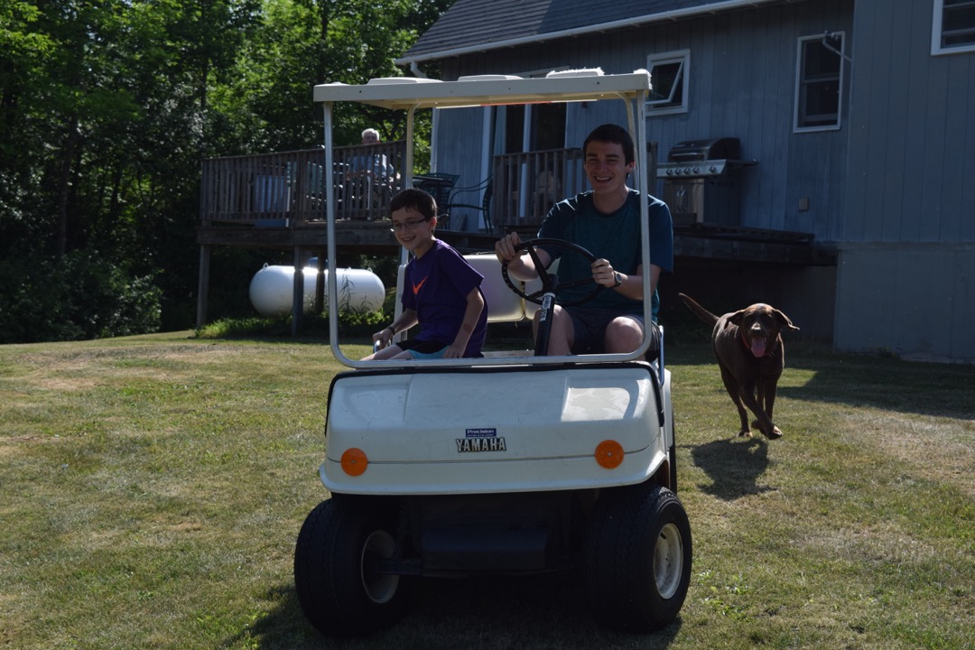 Golf cart at the Napper house