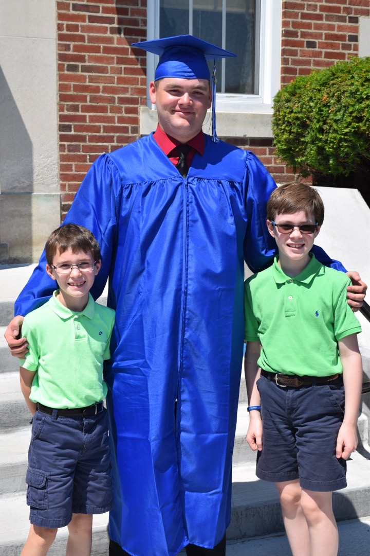 The boys and their cousin, the graduate!