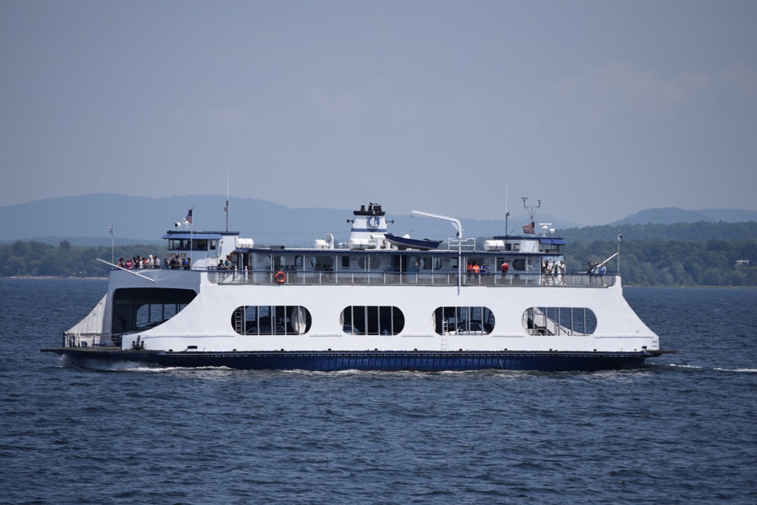 Passing the ferry coming from Burlington