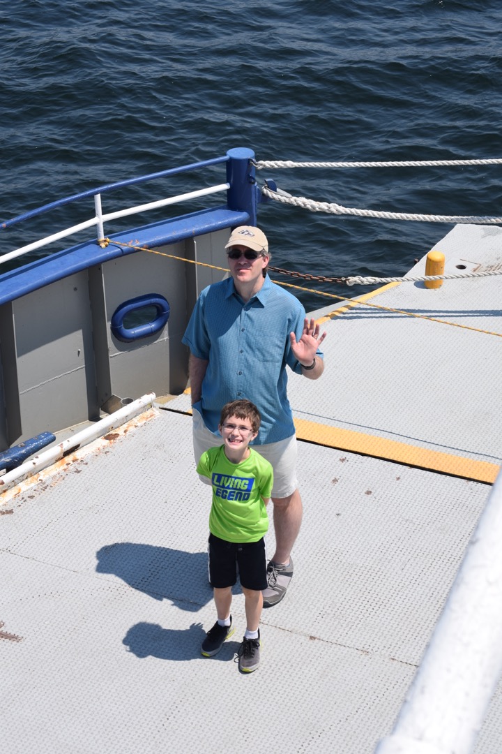 Ted and Dad on deck