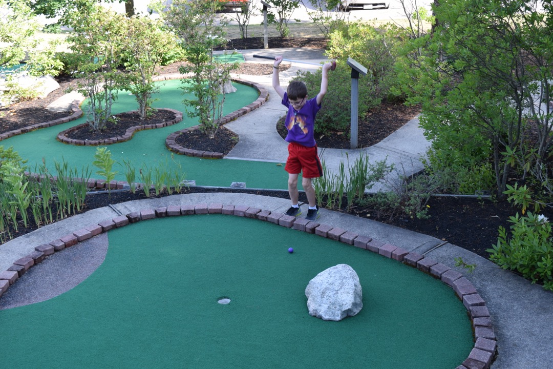 Happy with his putt