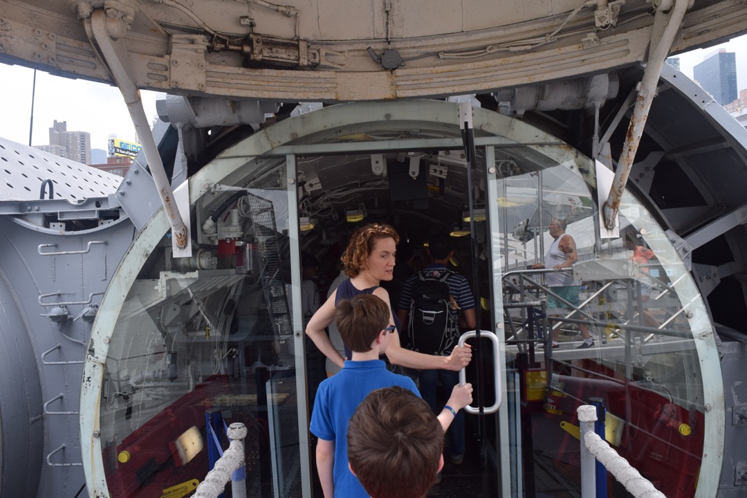 Entering the Growler submarine