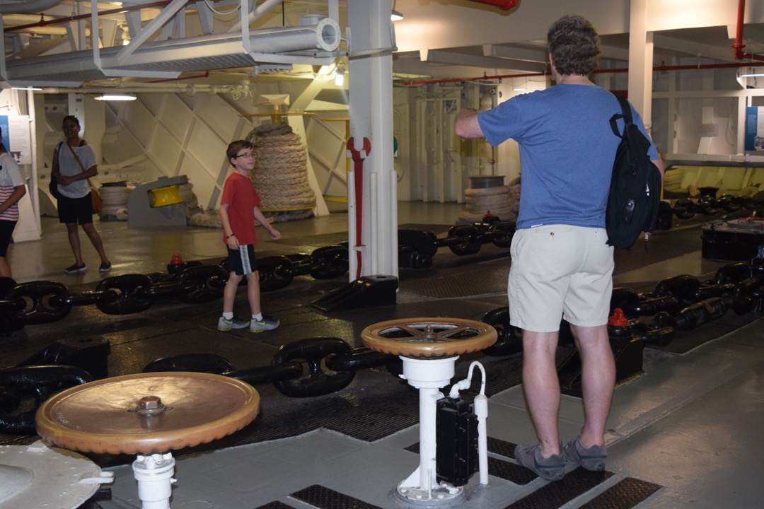 Anchor chains for the aircraft carrier