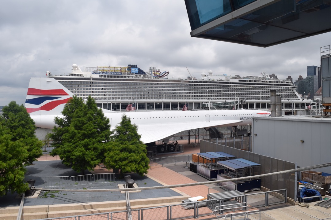 The Concorde and a cruise ship