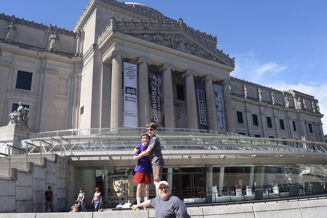 Outside the Brooklyn Museum with Tom